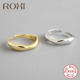 ROXI 100% 925 Sterling Silver Ring Simple Twist Finger Ring Tail Ring for Women Stackable Finger Ring Adjustable Fashion Jewelry