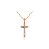 ROXI Fashion Cross Pendants & Necklace for Women Rose Gold Chain collier femme Crystal Necklace Rhinestone Jewelry 2017