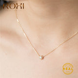 ROXI Fashion Geometric Hexagon Pendant Necklace Women Fire Opal Necklace Clavicel Chain Necklace Choker Boho Jewelry Collares