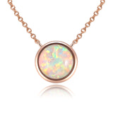 ROXI Vintage Opal Stone Pendants Necklaces Fashion Rose Gold Chain Choker Necklace Statement Bohemian Jewelry for Women ketting3