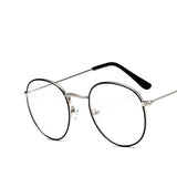 Round Glasses Frame Woman Men Glasses Retro Myopia Optical Frames Metal Clear lens Black Silver Gold Eyeglasses Oculos De Grau