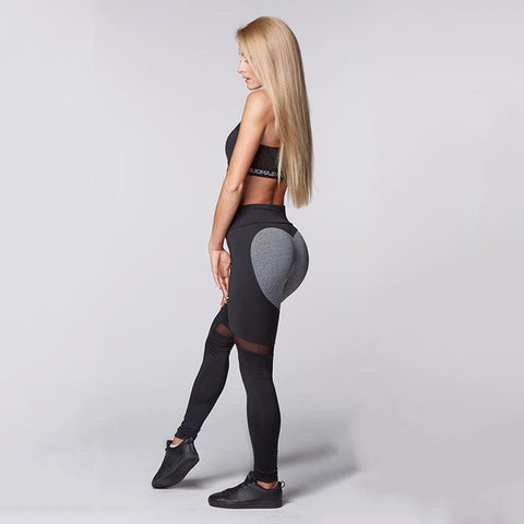 Sexy Soft Push Up Leggings Women Legins Mesh Workout Legging Fitness Leggins Modis Pants Sporting Jeggings Black Activewear