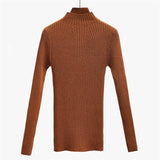 Soft Women Knitted Sweater Turtleneck Solid Long Sleeve Pullover Female 6 Color Cute Sweater Fashion High Quality Ladies Sweater