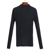 Soft Women Knitted Sweater Turtleneck Solid Long Sleeve Pullover Female 6 Color Cute Sweater Fashion High Quality Ladies Sweater