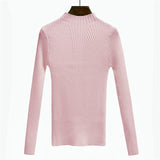 Soft Women Knitted Sweater Turtleneck Solid Long Sleeve Pullover Female 6 Color Cute Sweater Fashion High Quality Ladies Sweater