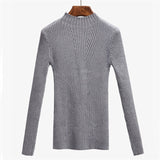 Soft Women Knitted Sweater Turtleneck Solid Long Sleeve Pullover Female 6 Color Cute Sweater Fashion High Quality Ladies Sweater