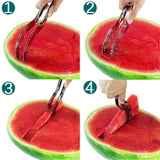 Stainless Steel Watermelon Slicer Fruit Knife Cutter And Ice Cream Ballers Melon Scoop Double Size Spoon Set Kitchen Tools