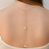 Summer Back long necklace  Pearl necklace tassel sweater chain For Women Wedding jewelry gifts