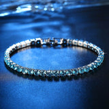 Trendy AAA Tennis Bracelet For Women Girls Luxury Micro Crystal Braslet Gold Silver Color Chain Bracelet&Bangles Jewelry Gift