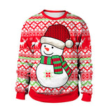 Ugly Christmas Sweater snowman For gift Santa reindeer Pullover Womens Mens 3D Jerseys and Sweaters Tops Autumn Winter Clothing