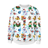 Ugly Christmas Sweater snowman For gift Santa reindeer Pullover Womens Mens 3D Jerseys and Sweaters Tops Autumn Winter Clothing