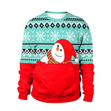 Ugly Christmas Sweater snowman For gift Santa reindeer Pullover Womens Mens 3D Jerseys and Sweaters Tops Autumn Winter Clothing