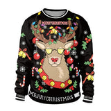 Ugly Christmas Sweater snowman For gift Santa reindeer Pullover Womens Mens 3D Jerseys and Sweaters Tops Autumn Winter Clothing