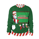 Ugly Christmas Sweater snowman For gift Santa reindeer Pullover Womens Mens 3D Jerseys and Sweaters Tops Autumn Winter Clothing