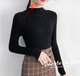 Underwear Woman Autumn and Winter 2019 New Slim Bottom Shirt Long Sleeve Sleeve Tight Knitted Shirt Thickening