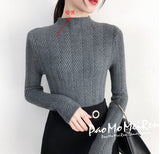 Underwear Woman Autumn and Winter 2019 New Slim Bottom Shirt Long Sleeve Sleeve Tight Knitted Shirt Thickening