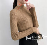 Underwear Woman Autumn and Winter 2019 New Slim Bottom Shirt Long Sleeve Sleeve Tight Knitted Shirt Thickening