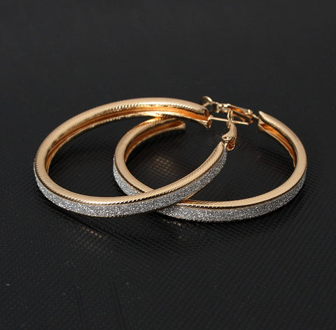 Vintage Gold Color Big Circle Hoop Earrings for Women Steampunk Ear Clip Party Jewelry Accessories Gift  e047