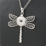 Vintage round 18mm metal xinnver snap necklace & pendant Sterling jewelry with Bead chain statement woman  DIY jewelry ZG037