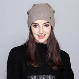 Warm Beanie 2019 Fashion Autumn Hats For Women Winter Brand New Lattice Cotton Knitted Hat Female Skullies Beanies Lady Bonnet