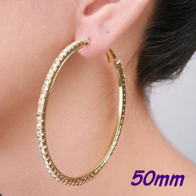 Wholesale Silver/Gold Large Big Hoops Earrings Basketball Wives Hoops Earrings