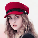 Winter Baseball Cap Women French Style Wool Baker's Boy Hat Cap Cool Hats Womens Baseball Hats Black Visor Hat 2019 Casquette