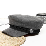 Women Baseball Cap Hats For Women Winter Octagonal Fashion French Wool Baker's Boy Hat Cap Female Black Streetwear Caps 2019