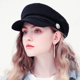 Women Baseball Cap Hats For Women Winter Octagonal Fashion French Wool Baker's Boy Hat Cap Female Black Streetwear Caps 2019