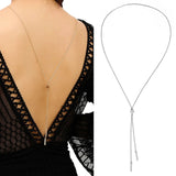 Women Star Backdrop Necklace Star Tassel V Back Necklace Body Chain Back Chain Fashion Jewelry Accessories for Women Party
