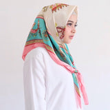 Women hijab scarf Fashion Imitation Silk Scarves large Square Muslim Scarf Printed Different Colors Lady Shawl