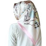 Women hijab scarf Fashion Imitation Silk Scarves large Square Muslim Scarf Printed Different Colors Lady Shawl