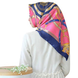 Women hijab scarf Fashion Imitation Silk Scarves large Square Muslim Scarf Printed Different Colors Lady Shawl