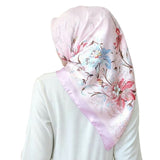 Women hijab scarf Fashion Imitation Silk Scarves large Square Muslim Scarf Printed Different Colors Lady Shawl