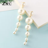 ZWC Fashion New Women's Acrylic Drop Earrings Hot Selling Long Dangling Earrings Gift For Women Party Wedding Jewelry Brincos