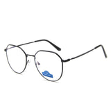 Zilead Polygon Metal Anti Blue Light Blocking Glasses Frame Men&Women Computer Games Goggles Eyeglasses Optical Spectacle Frame