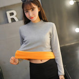 bottom sweater in autumn and winter, knitted thicker thermal jacket, pullover, thick semi-high collar knitted sweater