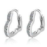 fashion female Pendientes jewelry 925 Sterling Silver Eternal endless love heart Infinite earrings for women Prevent Allergy