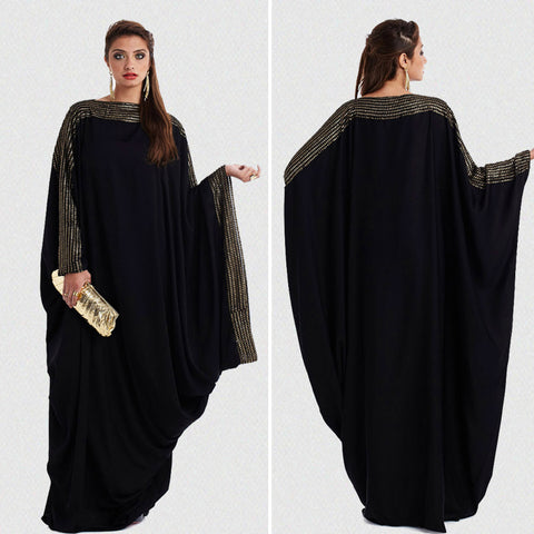 new arab elegant loose abaya kaftan islamic fashion muslim dress clothing design women black dubai abaya