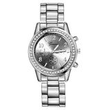 reloj mujer Silver Women's Watch Fashion Rhinestone Women Quartz Wrist Watch Luxury Ladies watch Women Watch relogio feminino