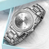 reloj mujer Silver Women's Watch Fashion Rhinestone Women Quartz Wrist Watch Luxury Ladies watch Women Watch relogio feminino