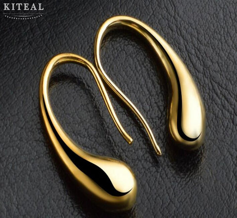silver/gold/Black 4 colors earing Waterdrop/raindrop Plated  high quality earrings fashion classic jewelry 925 dropshipping