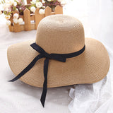 summer straw hat women big wide brim beach hat sun hat foldable sun block UV protection panama hat bone chapeu feminino