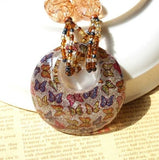 wholesale Bohemian Vintage Ethnic copy crystal Long Handmade mala bead Necklaces&Pendants for Women dress Statement Necklace